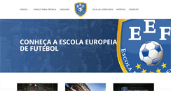 Desktop Screenshot of escolaeuropeiadefutebol.com